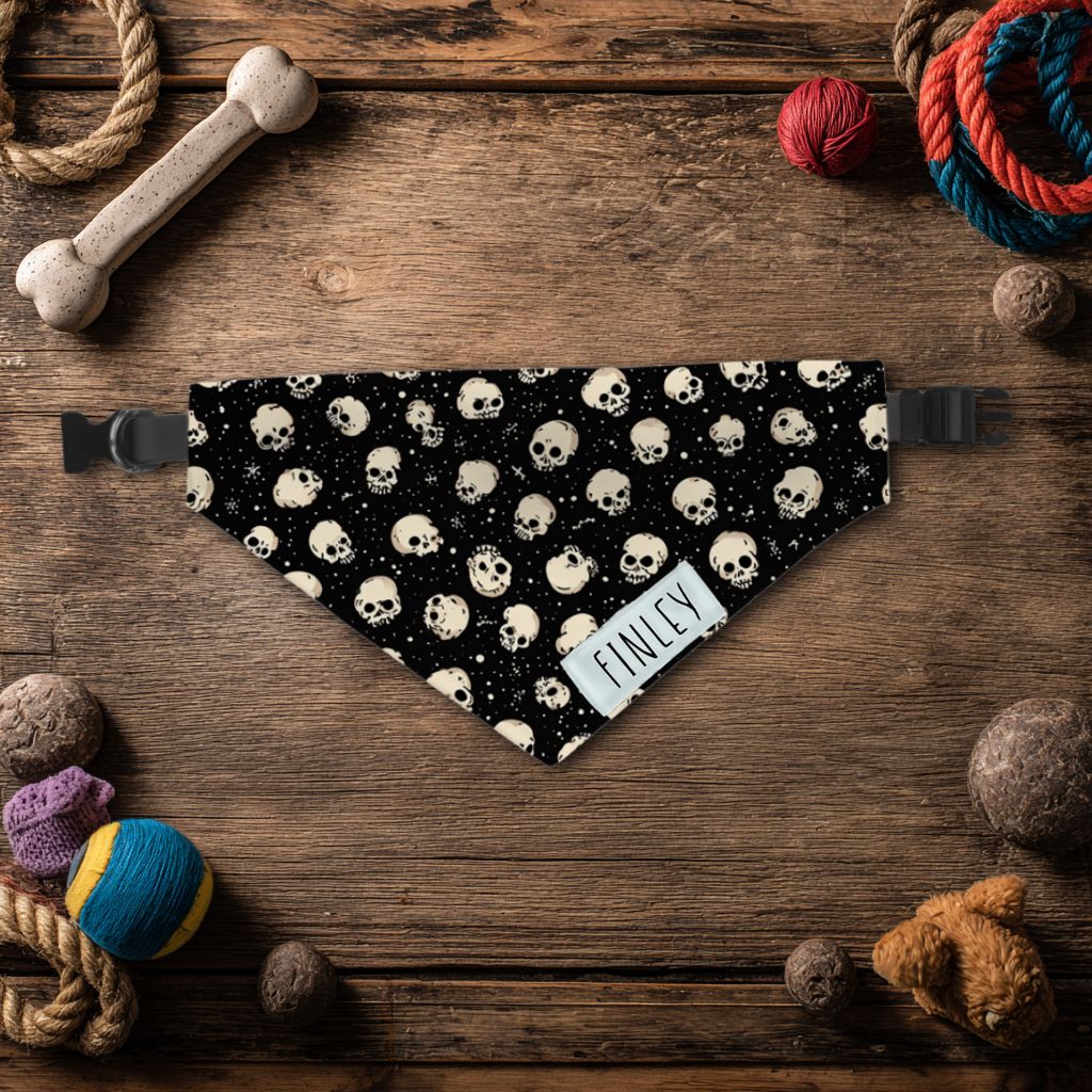 Custom Halloween Dog Bandana with Buckle