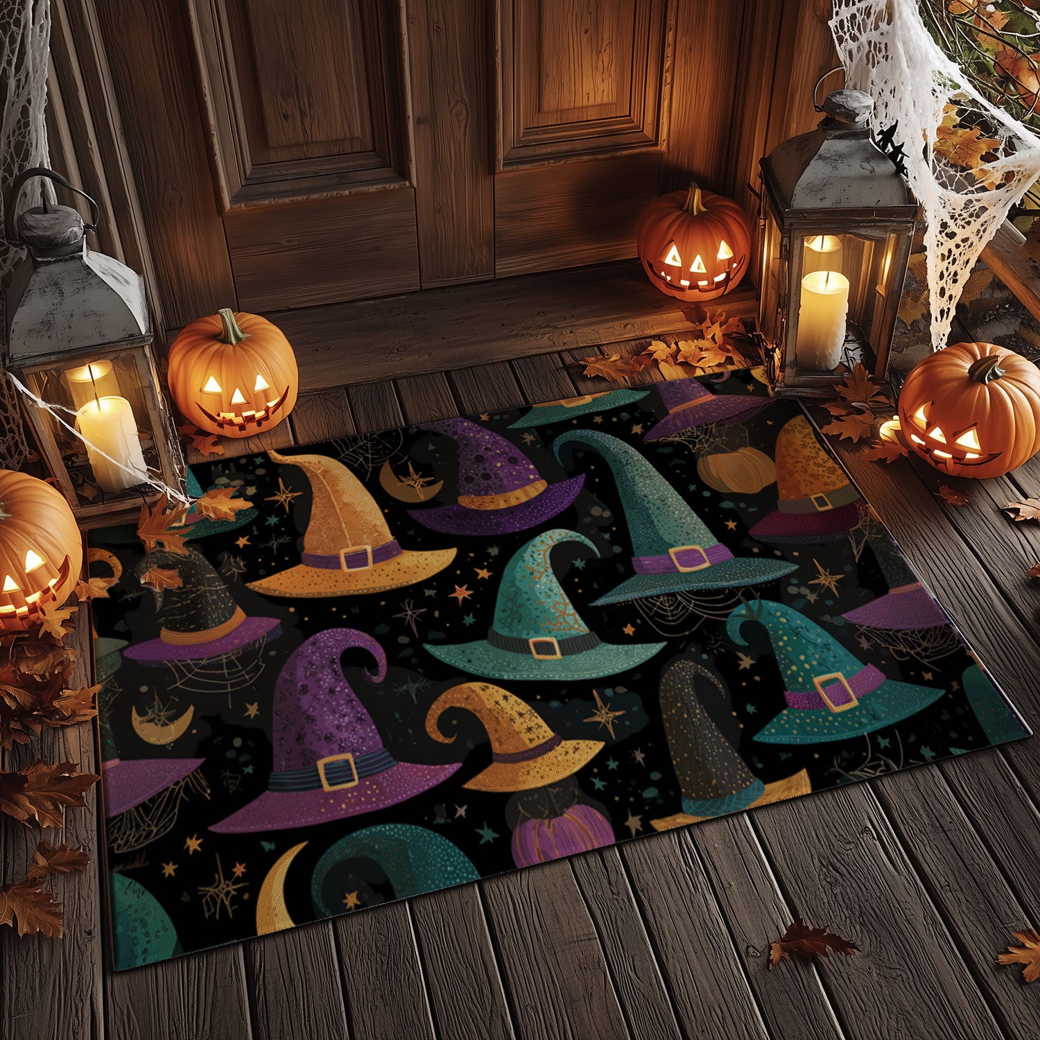 Aesthetic Witch Hats Pattern Doormat