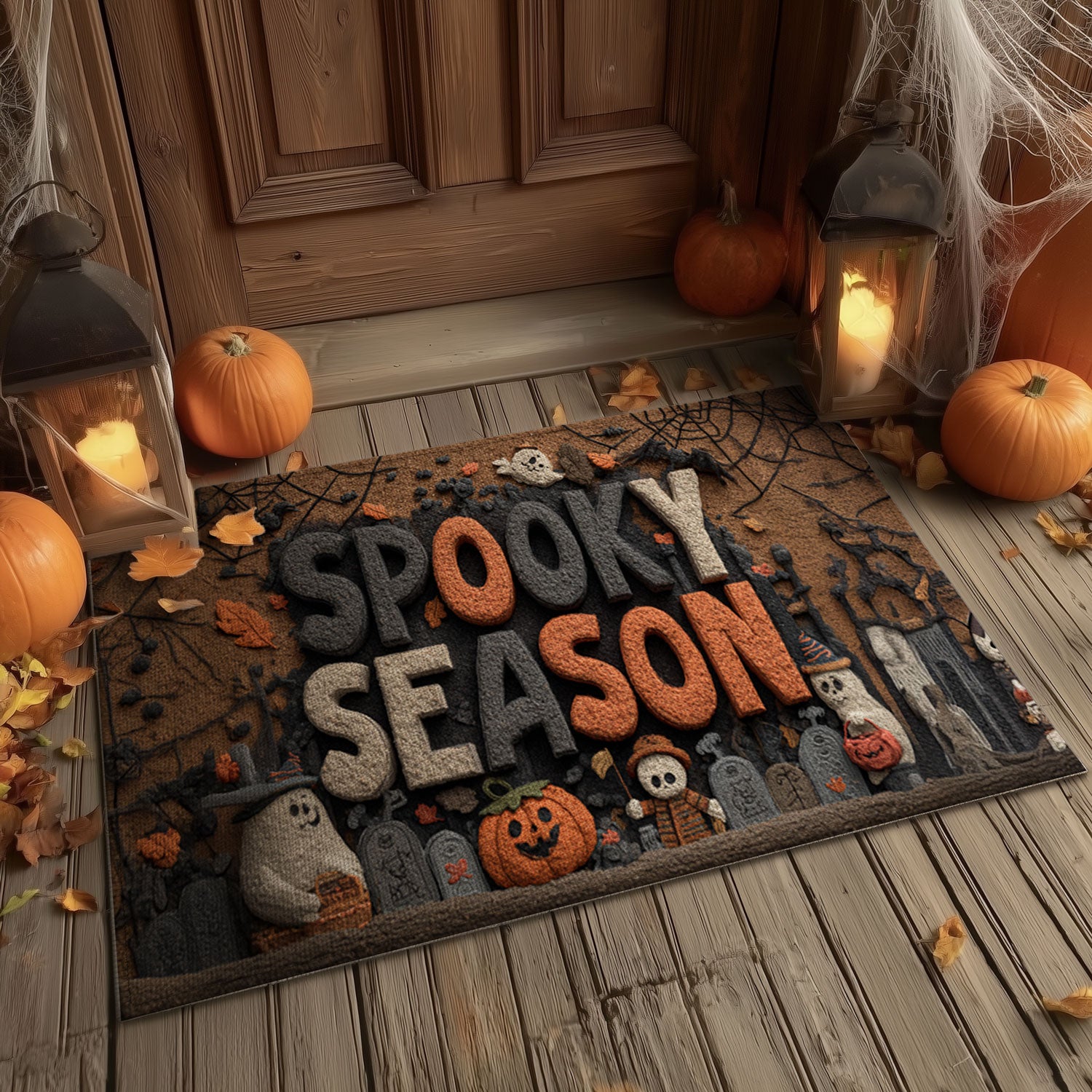 Cemetery Crew Halloween Welcome Mat