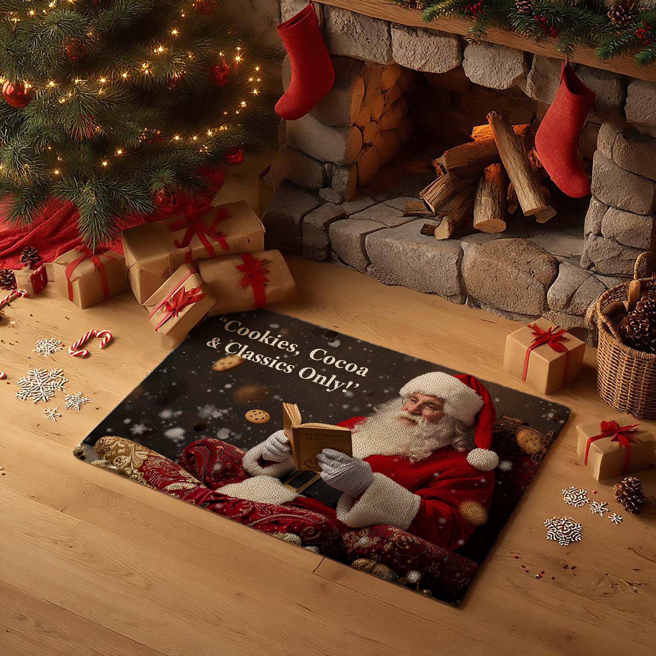 Santa's Classics Reading Doormat - DMRC003
