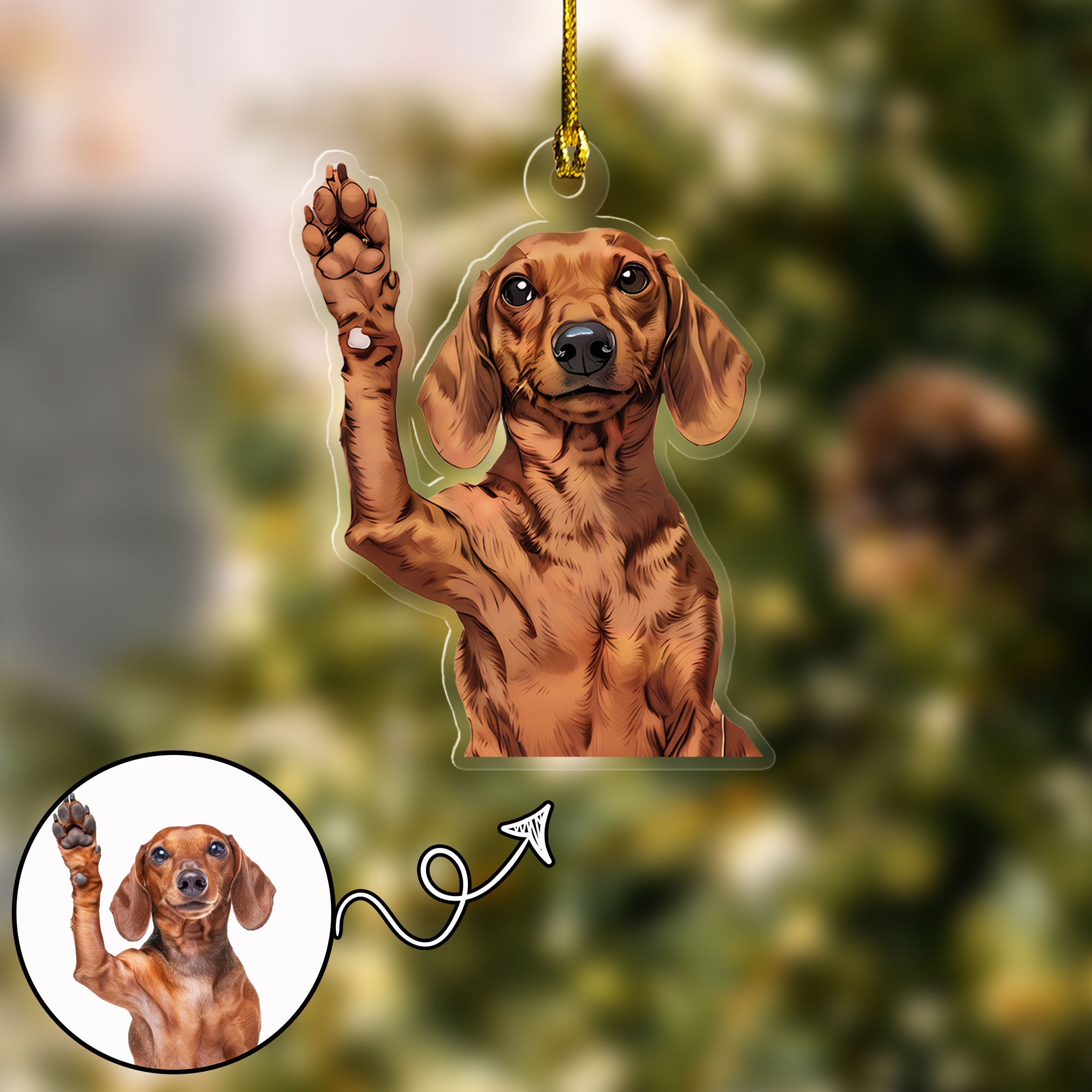 Custom Pet Photo 'Paws Up' Keepsake