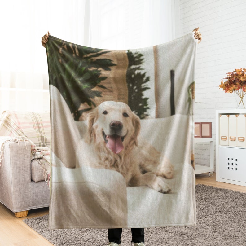 Custom Pet Blanket with Your Pet's Photo