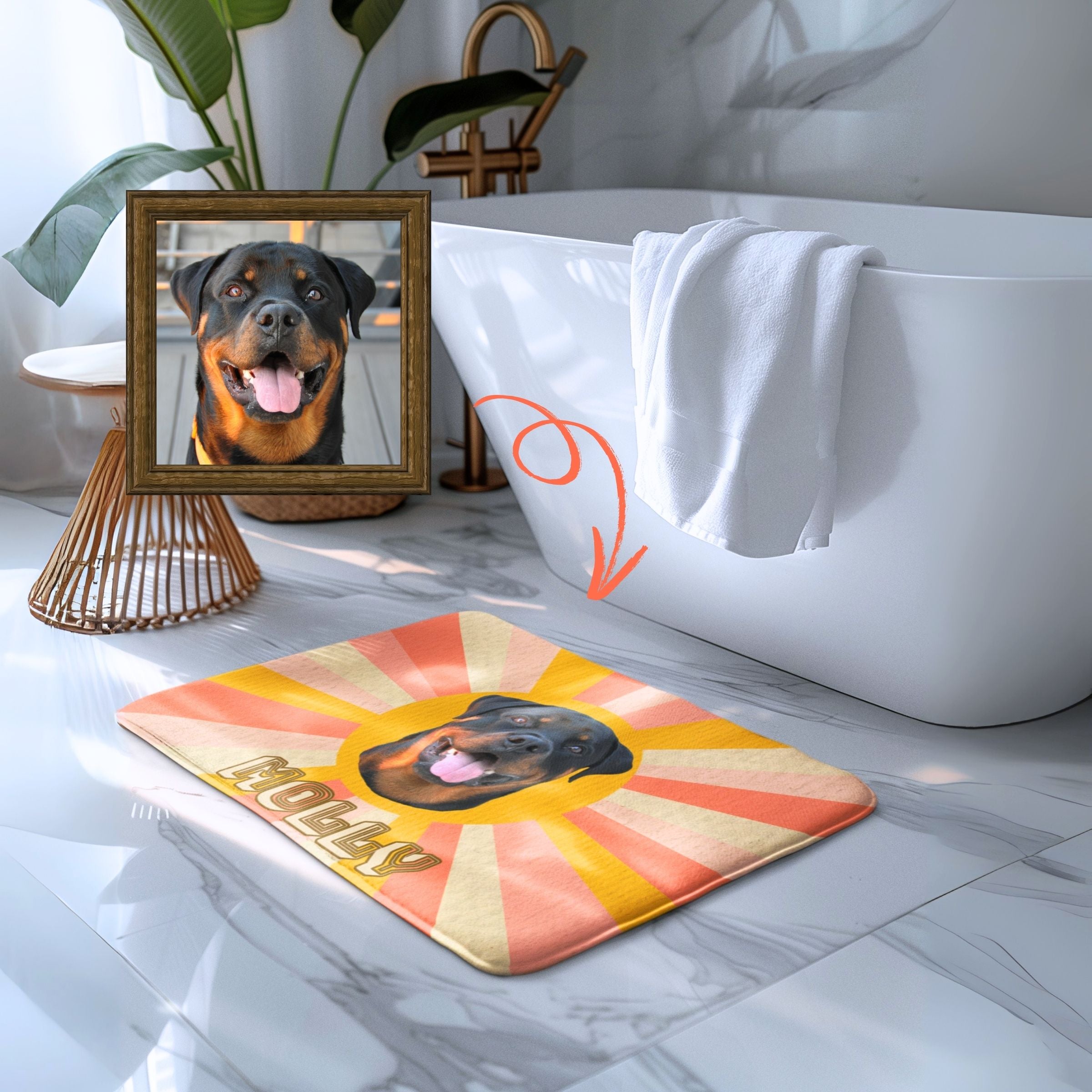 Custom Welcome Mat - Groovy Retro Style