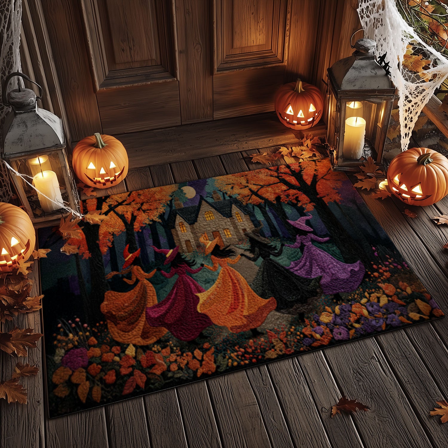 Dancing Witches Halloween Welcome Mat