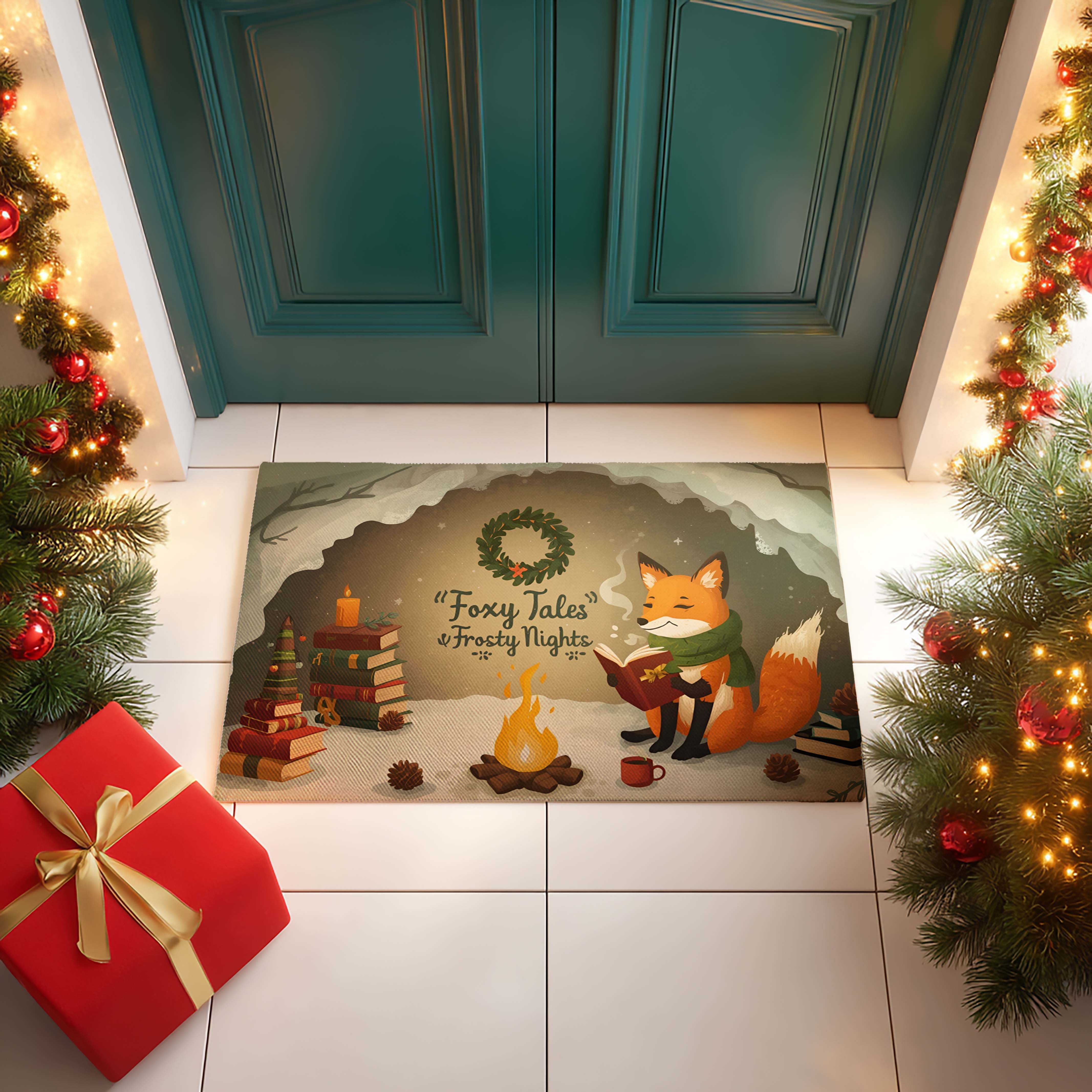 Campfire Fox Reading Welcome Mat - DMRC003