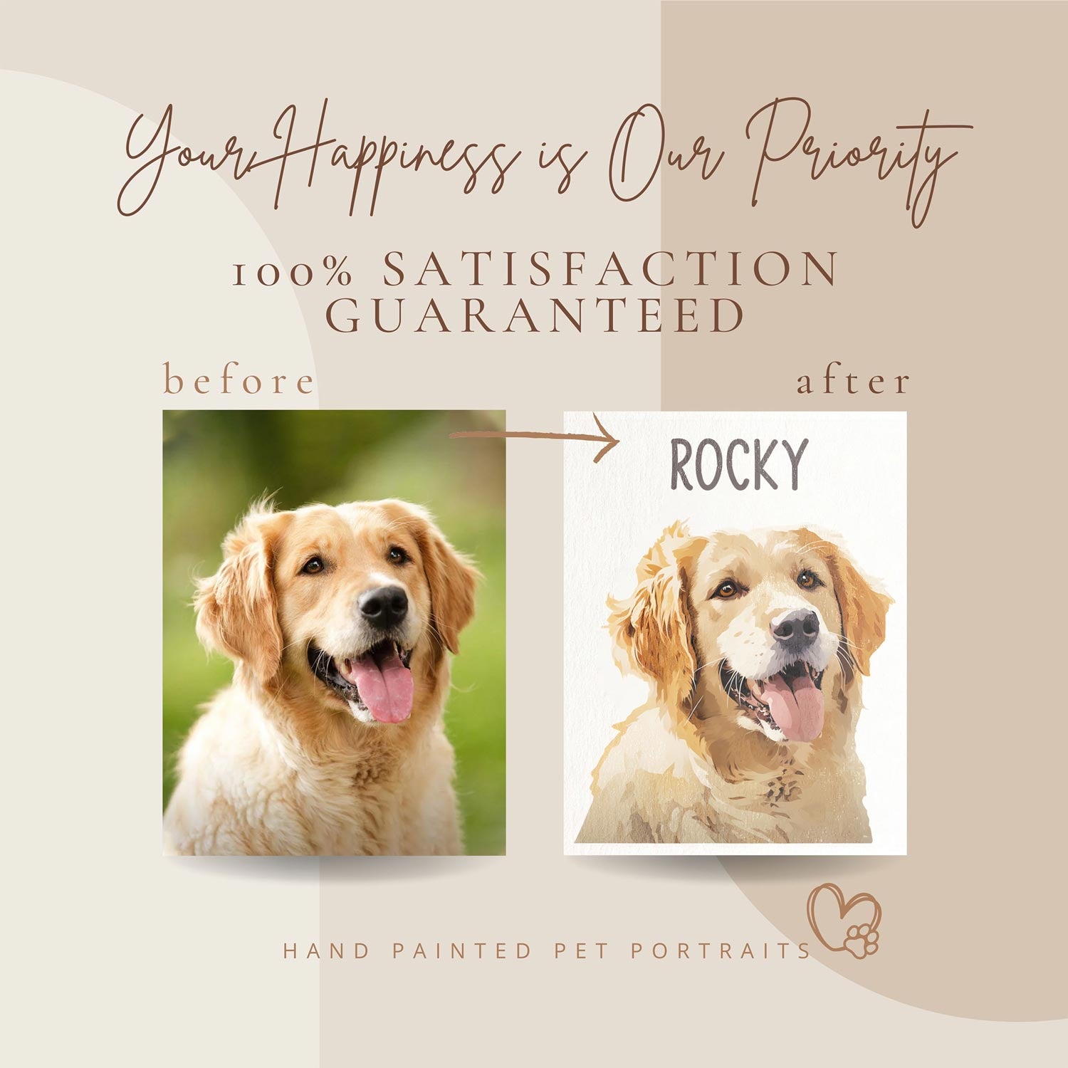 Custom Pet Portrait From Photo