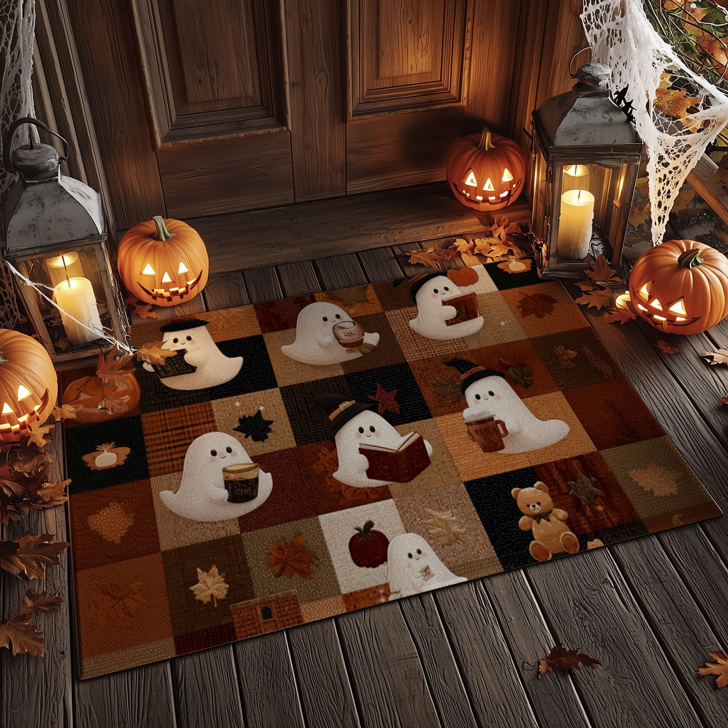 Little Ghost Story Fall Welcome Mat
