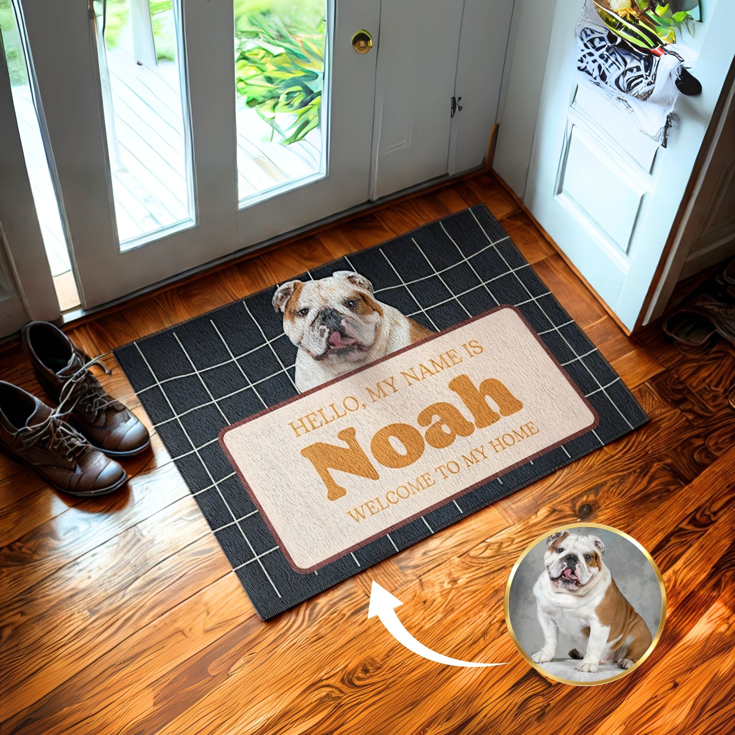 Masculine Toned "Welcome to My Home" Custom Paw Mat