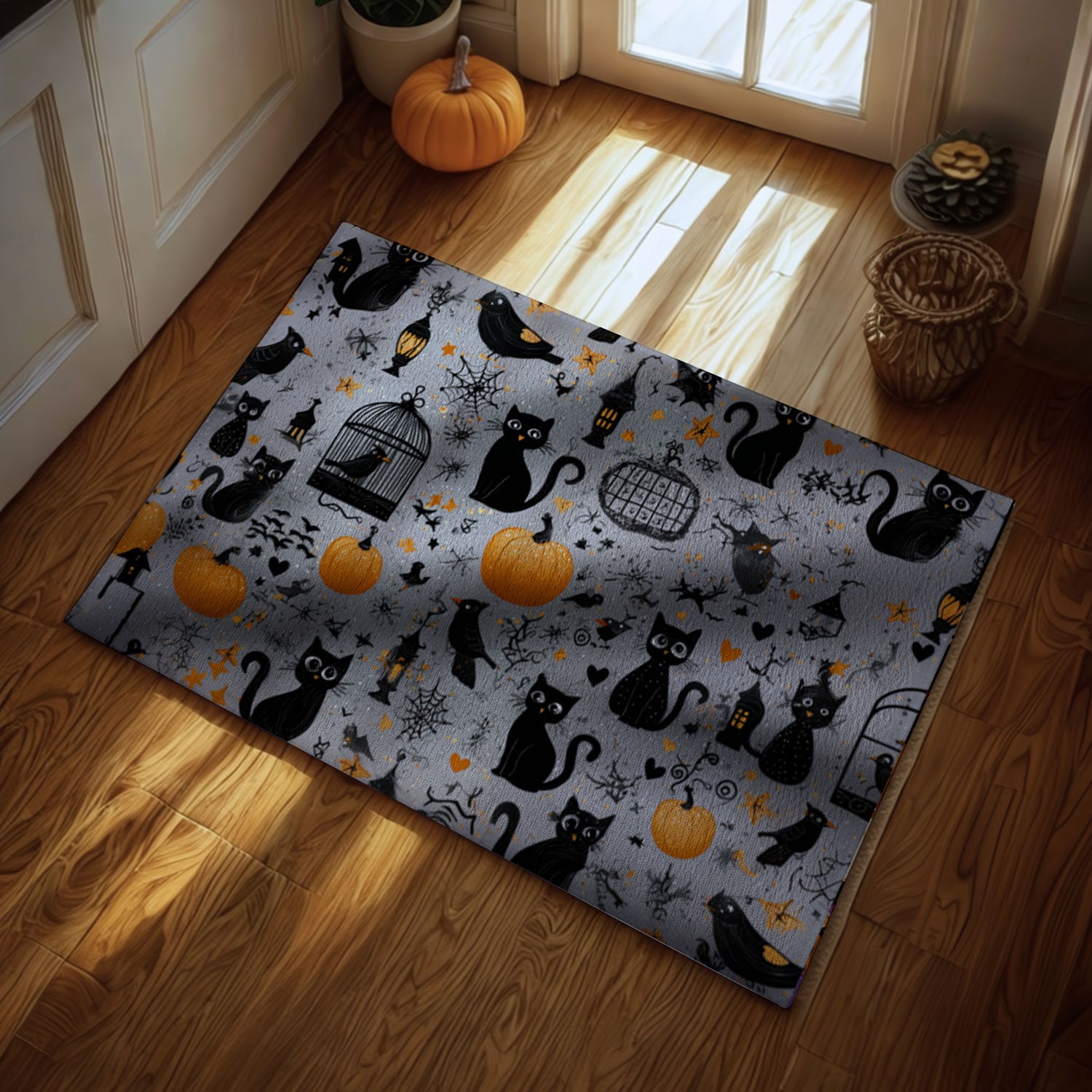 Midnight Meow Doormat