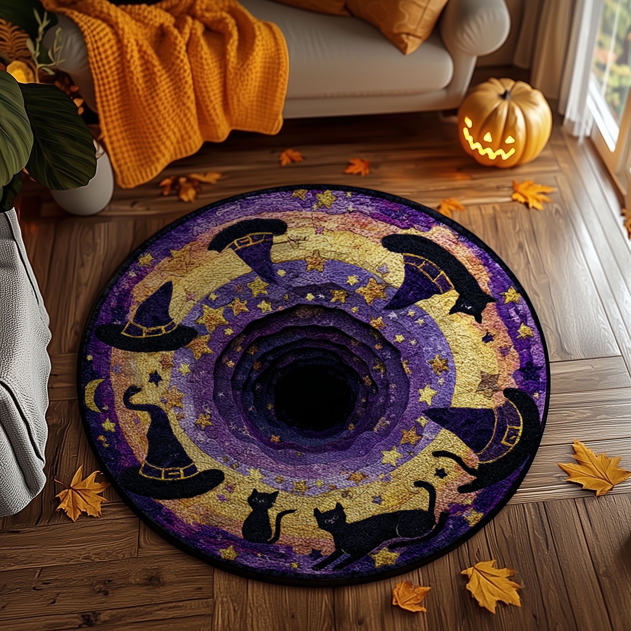 Mystical Purple Vortex Rug
