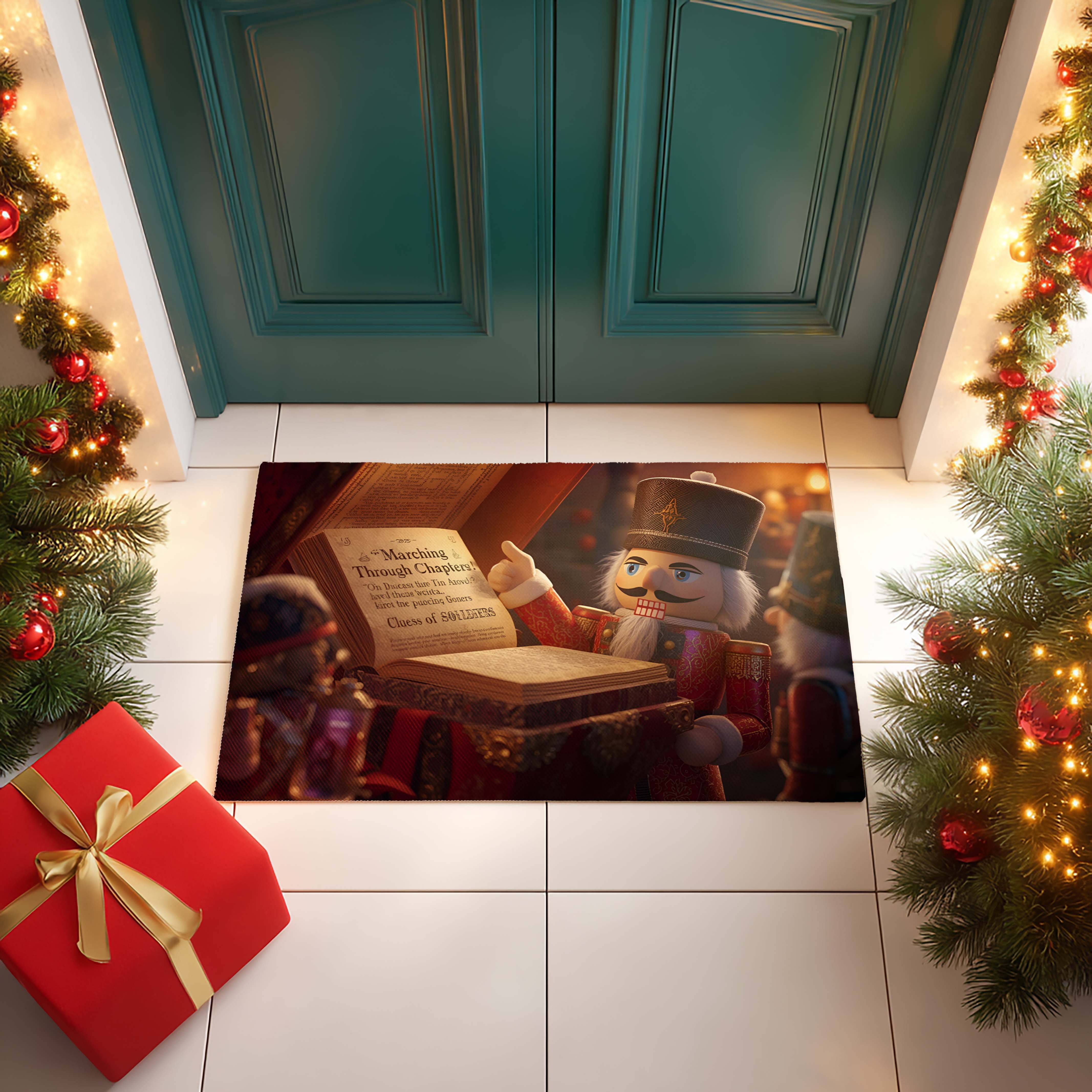 Nutcracker Reading Welcome Mat - DMRC003