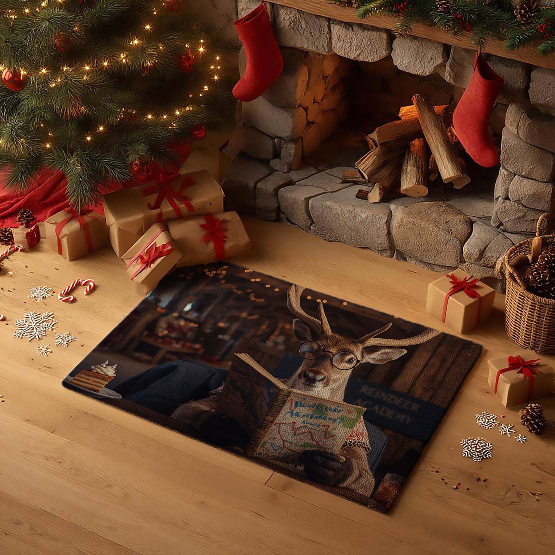 Reindeer Academy Map Doormat - DMRC003