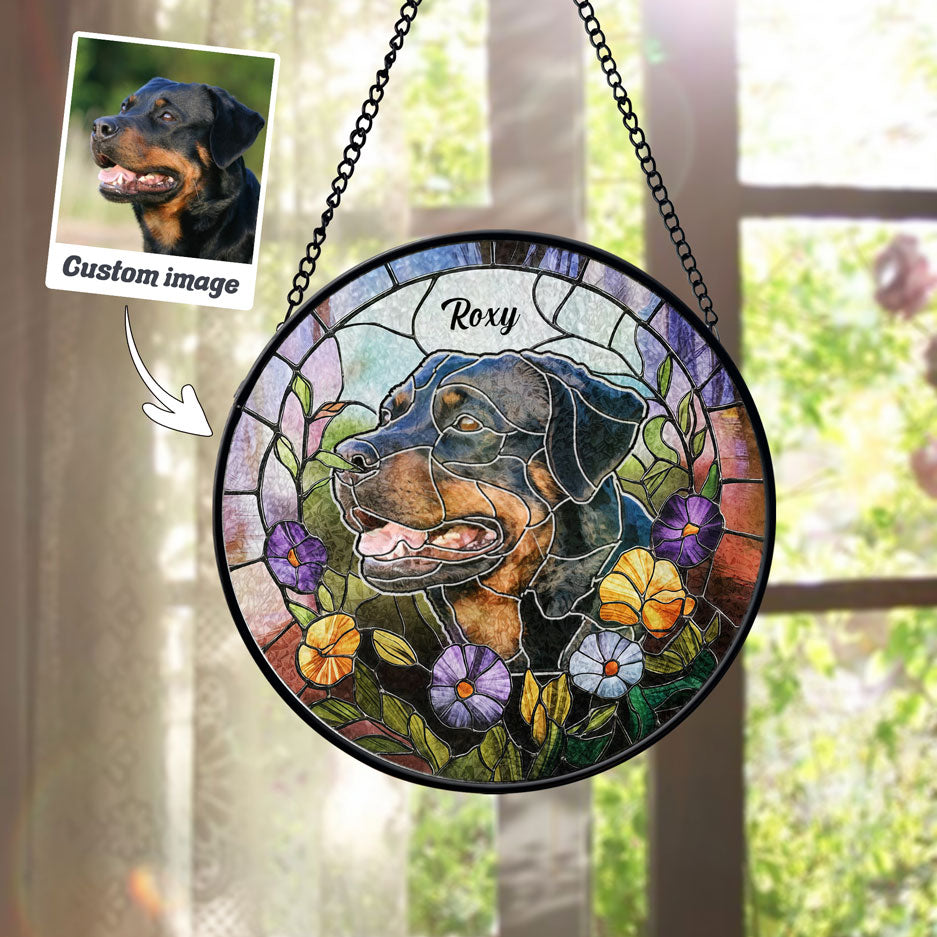 Suncatcher Vine & Blossom Glass Pet Panel - SPETCD1C101