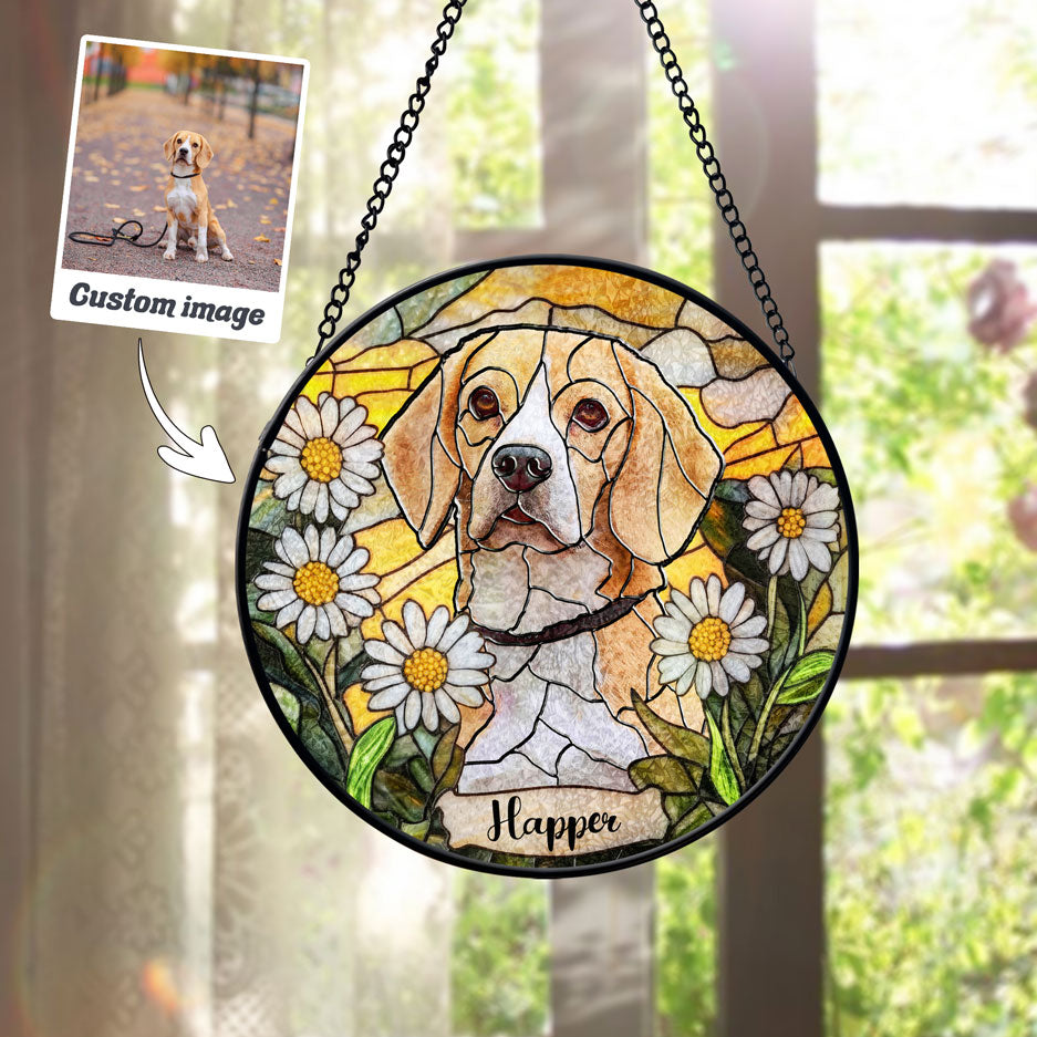 Sunny Yellow Pet Portrait Suncatcher - SPETCD1C101