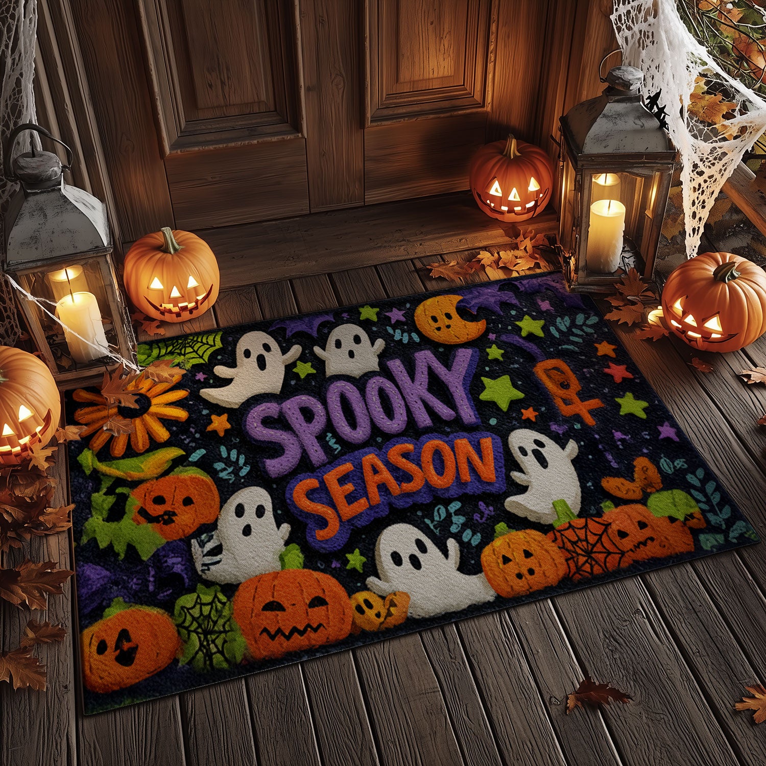 Moonlit Ghost Party Welcome Mat