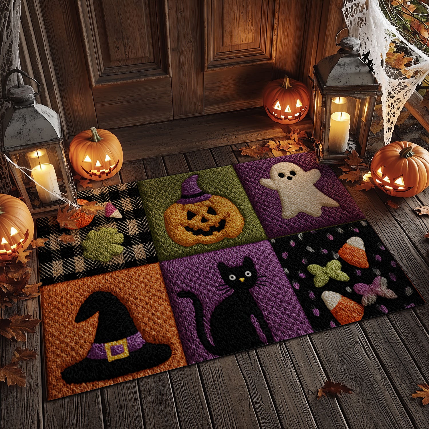 Vibrant Ghost Crew Spooky Season Doormat