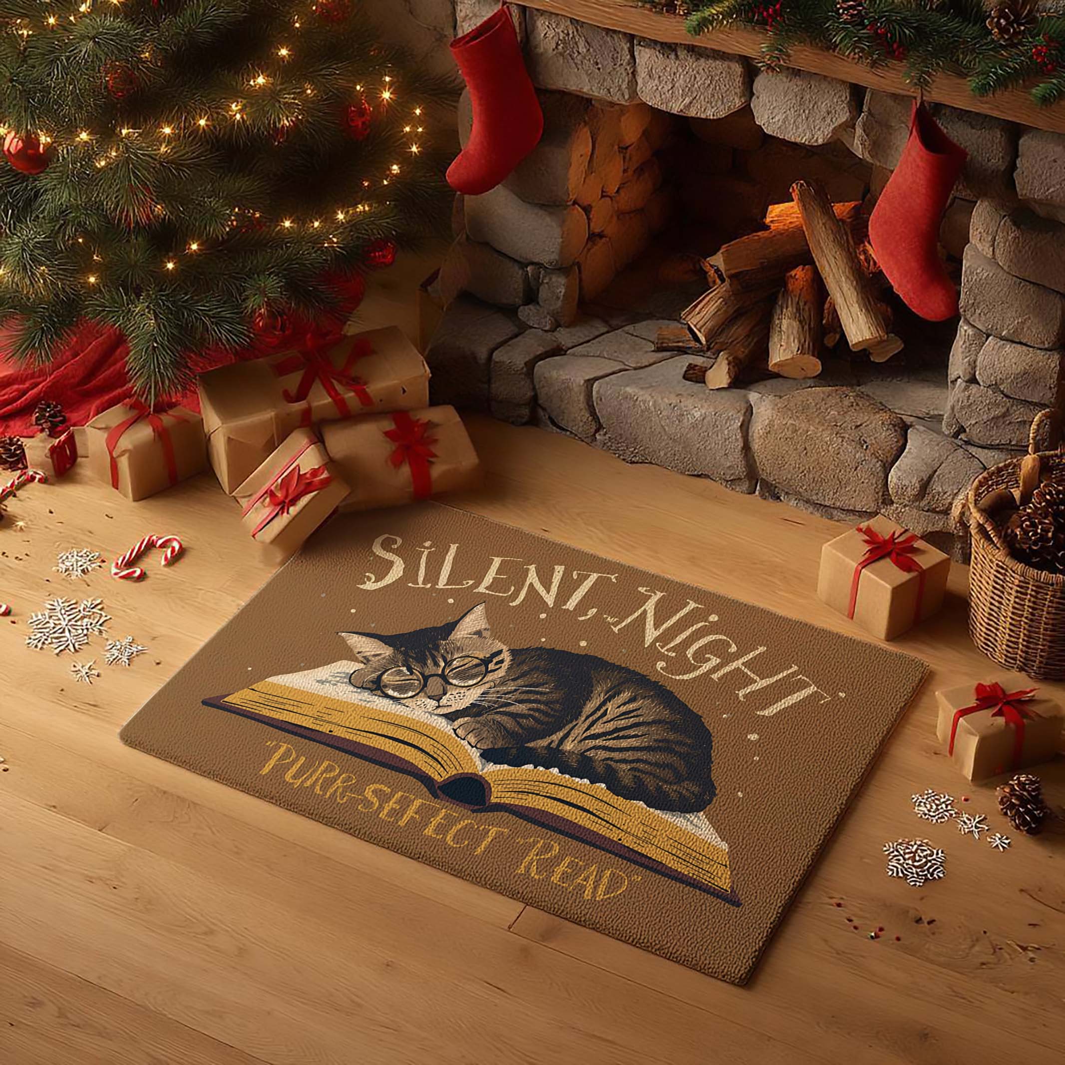Silent Night Cat Nap Doormat - DMRC003