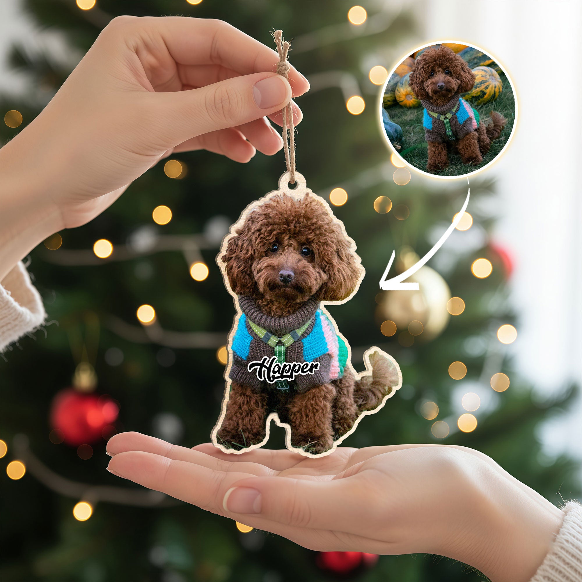 Wooden Pet Photo Keepsake with Custom Name