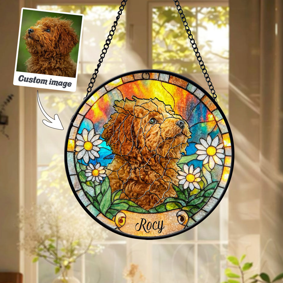 Abstract Sky Dog Art Window Hanging - SPETCD1C101