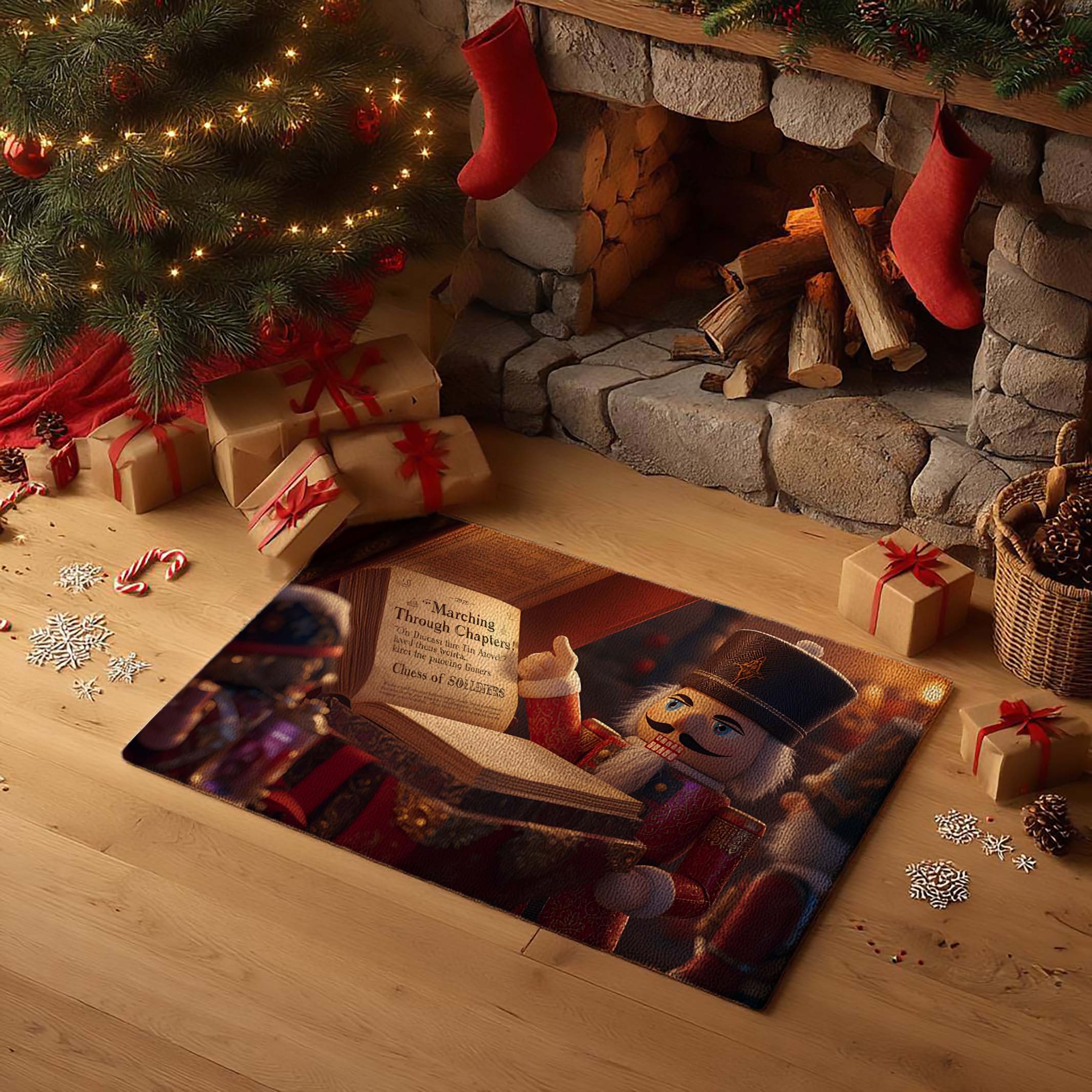 Nutcracker Reading Welcome Mat - DMRC003
