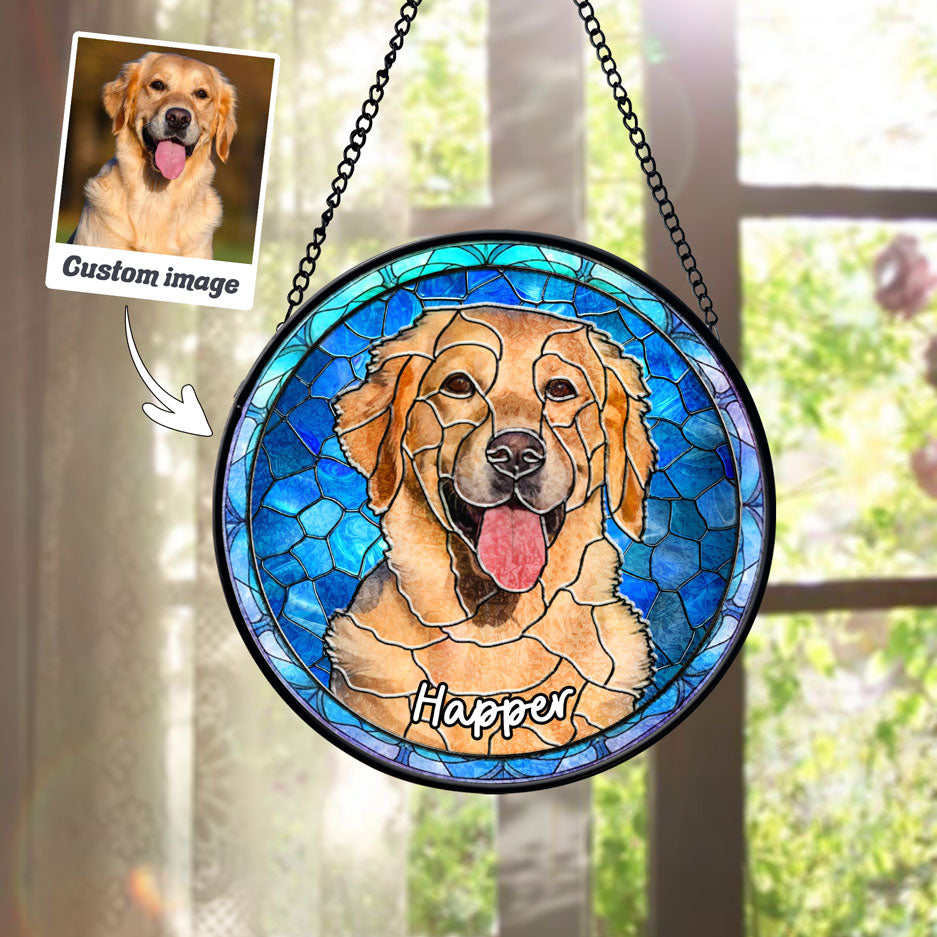 Cobalt Stained Custom Pet Face - SPETCD1C101