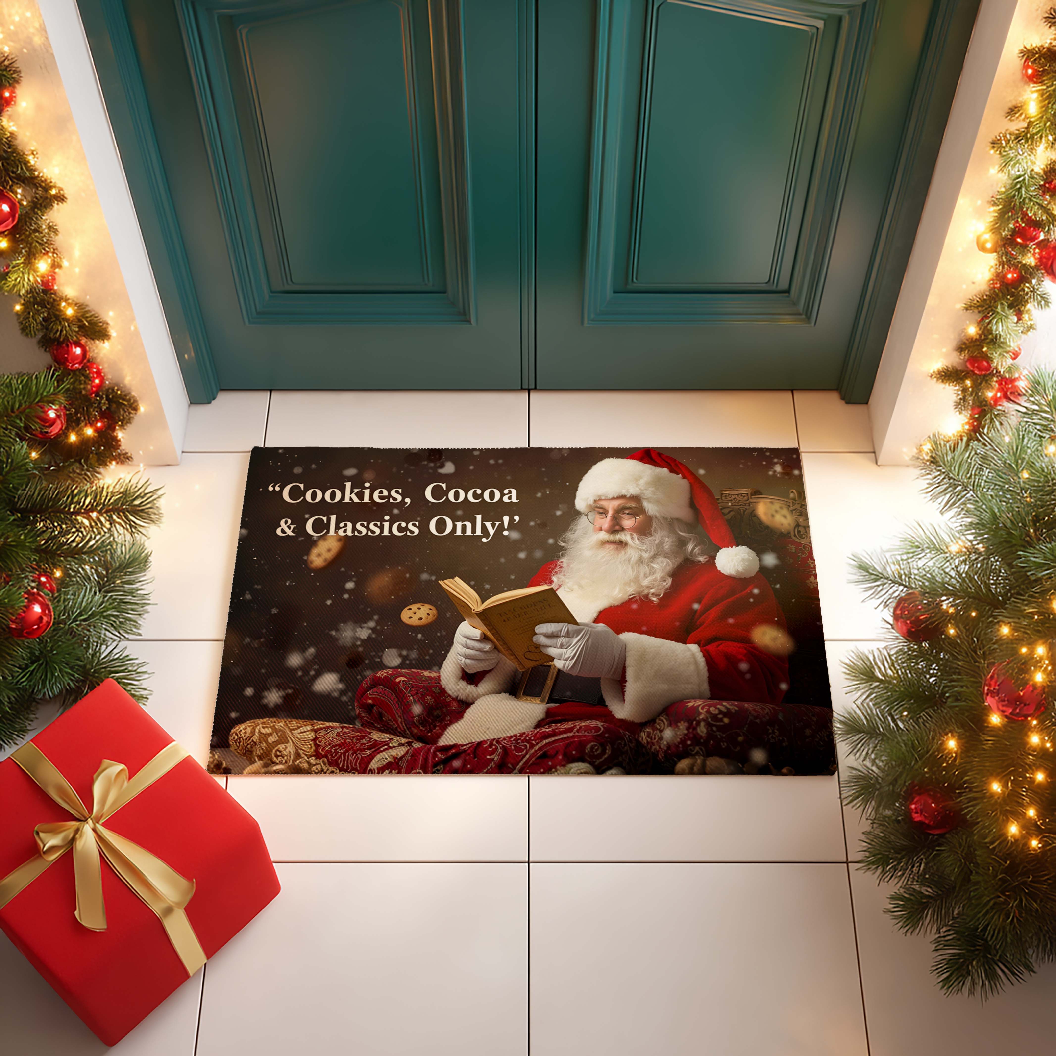 Cookies, Cocoa & Classics Only - Holiday Comfort Quote Doormat - DMRC003