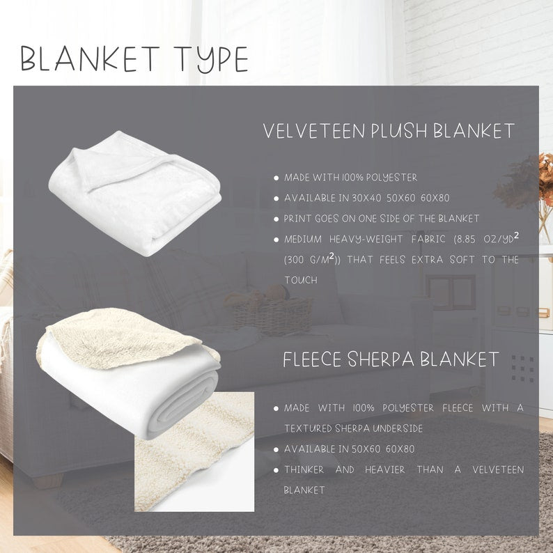 Custom Pet Blanket with Your Pet's Photo