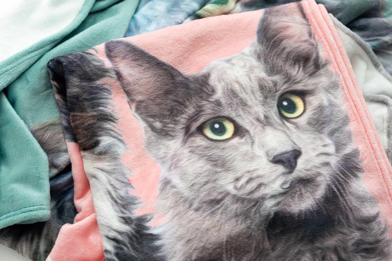 Custom Pet Blanket with Your Pet's Photo