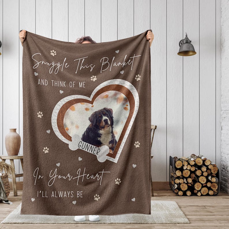 Custom Pet Blanket with Your Pet's Photo