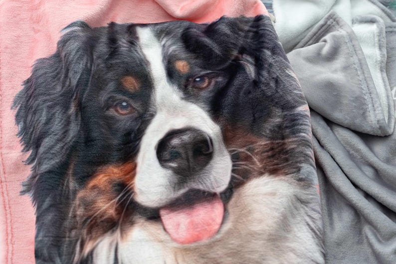 Custom Pet Blanket with Your Pet's Photo