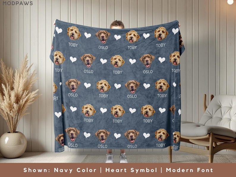 Custom Pet Blanket with Your Pet's Photo