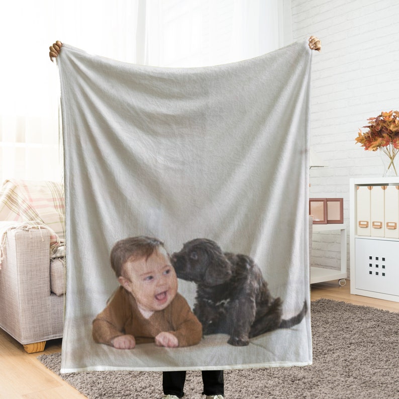 Custom Pet Blanket with Your Pet's Photo