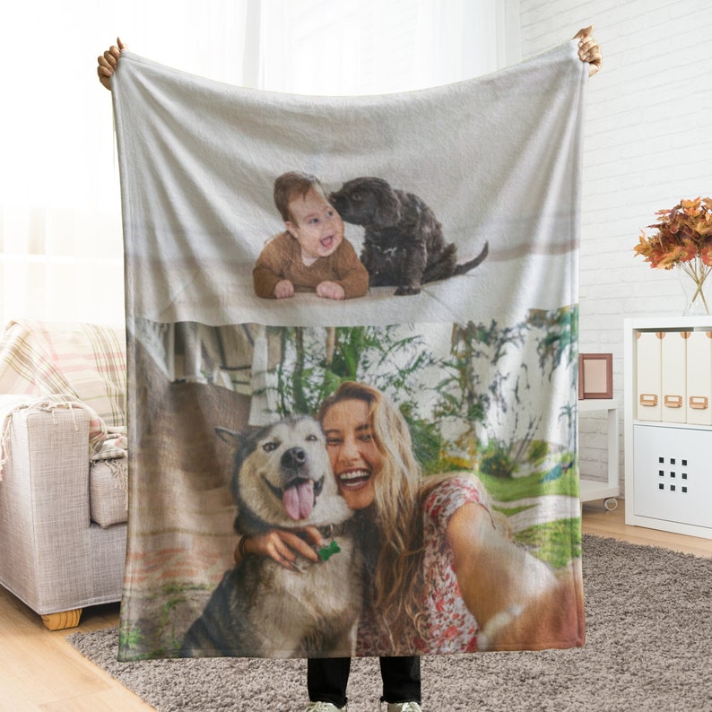 Custom Pet Blanket with Your Pet's Photo