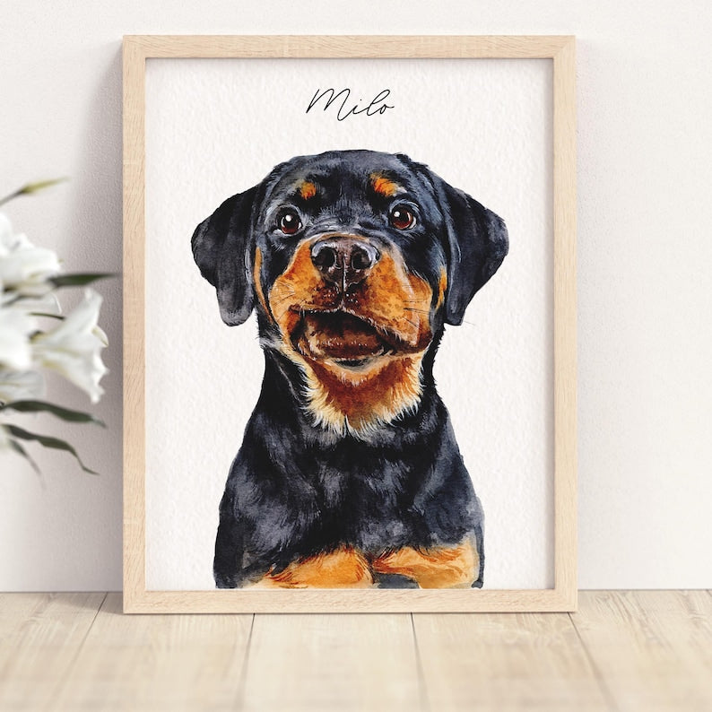 Custom Pet Portrait From Photo