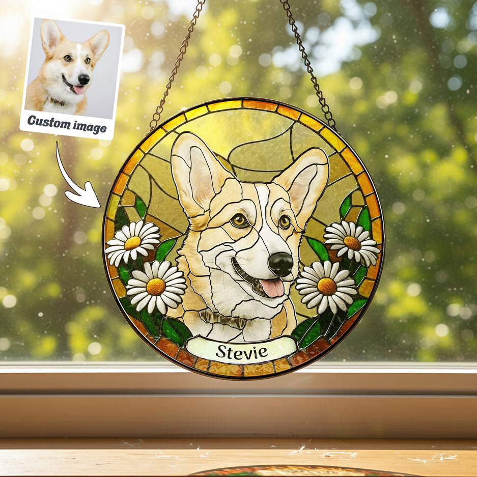 Daisy Wreath Pet Memorial Suncatcher - SPETCD1C101