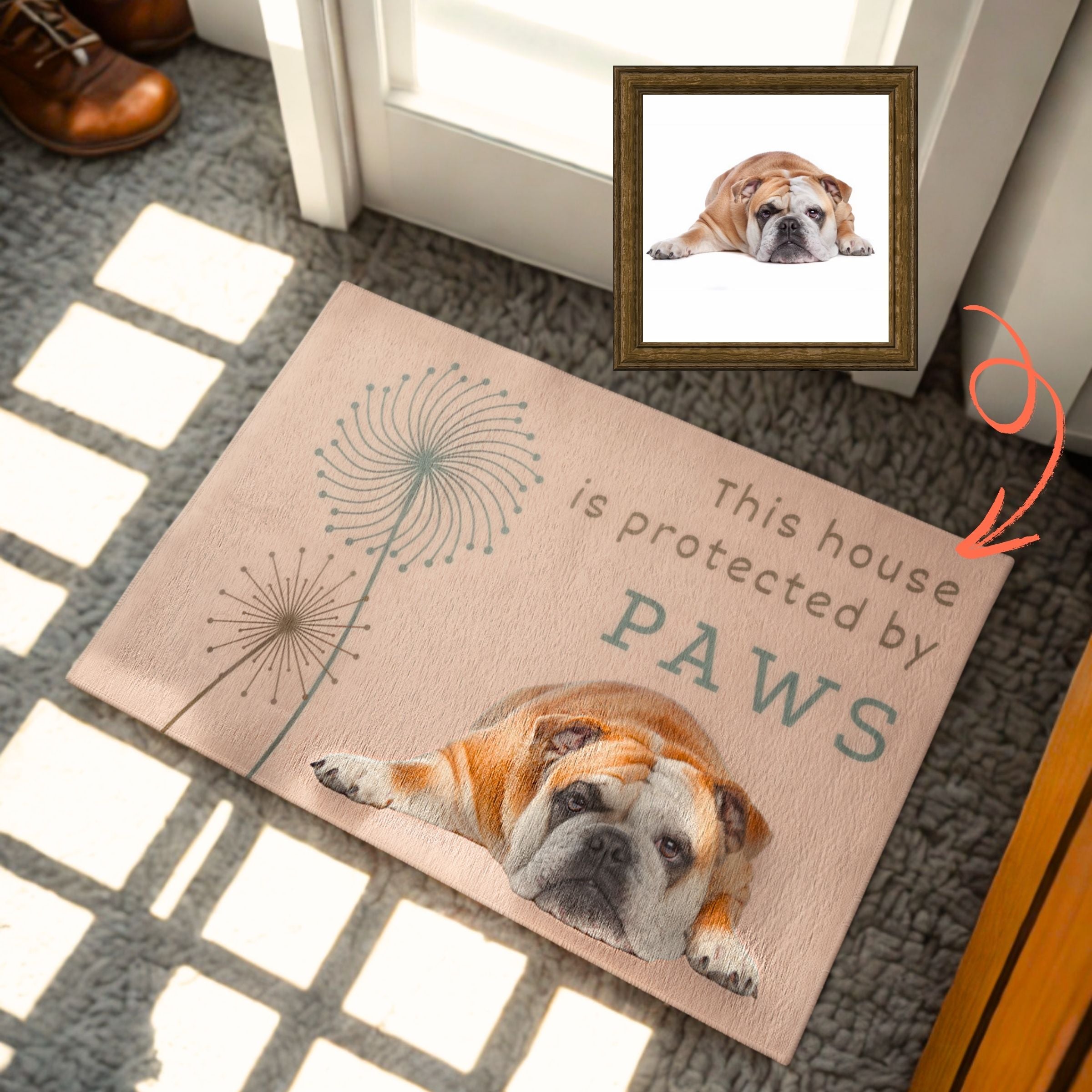 Elegant Pastel Nude Colored Pet Door Mat