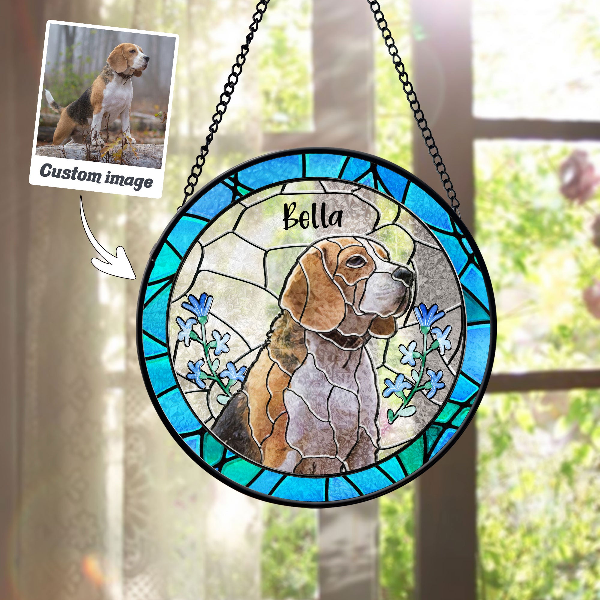 Emerald & Sapphire Pet Art Suncatcher - SPETCD1C101