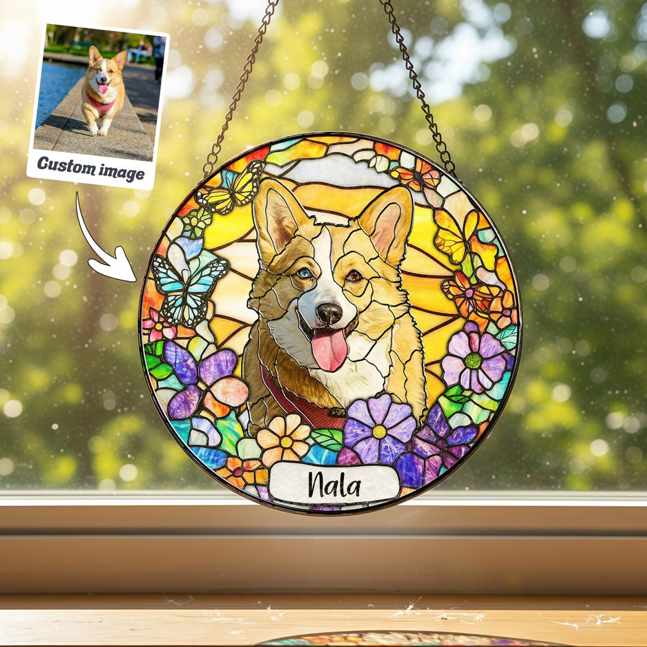 Golden Backdrop Butterfly Dog Art - SPETCD1C101