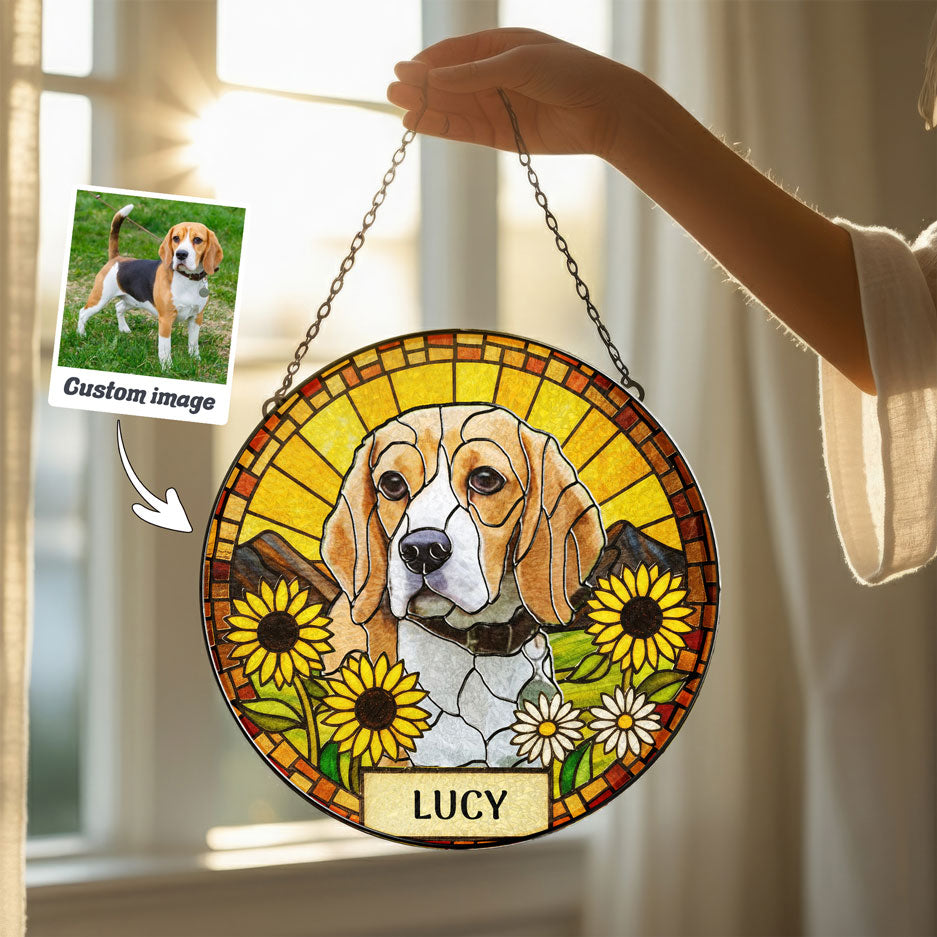 Golden Sunshine Pet Portrait Suncatcher - SPETCD1C101