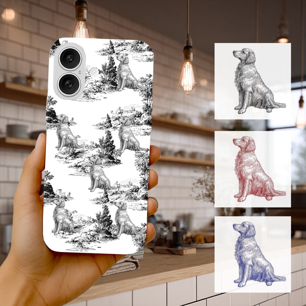 Custom Pet Phone Case Vintage Style