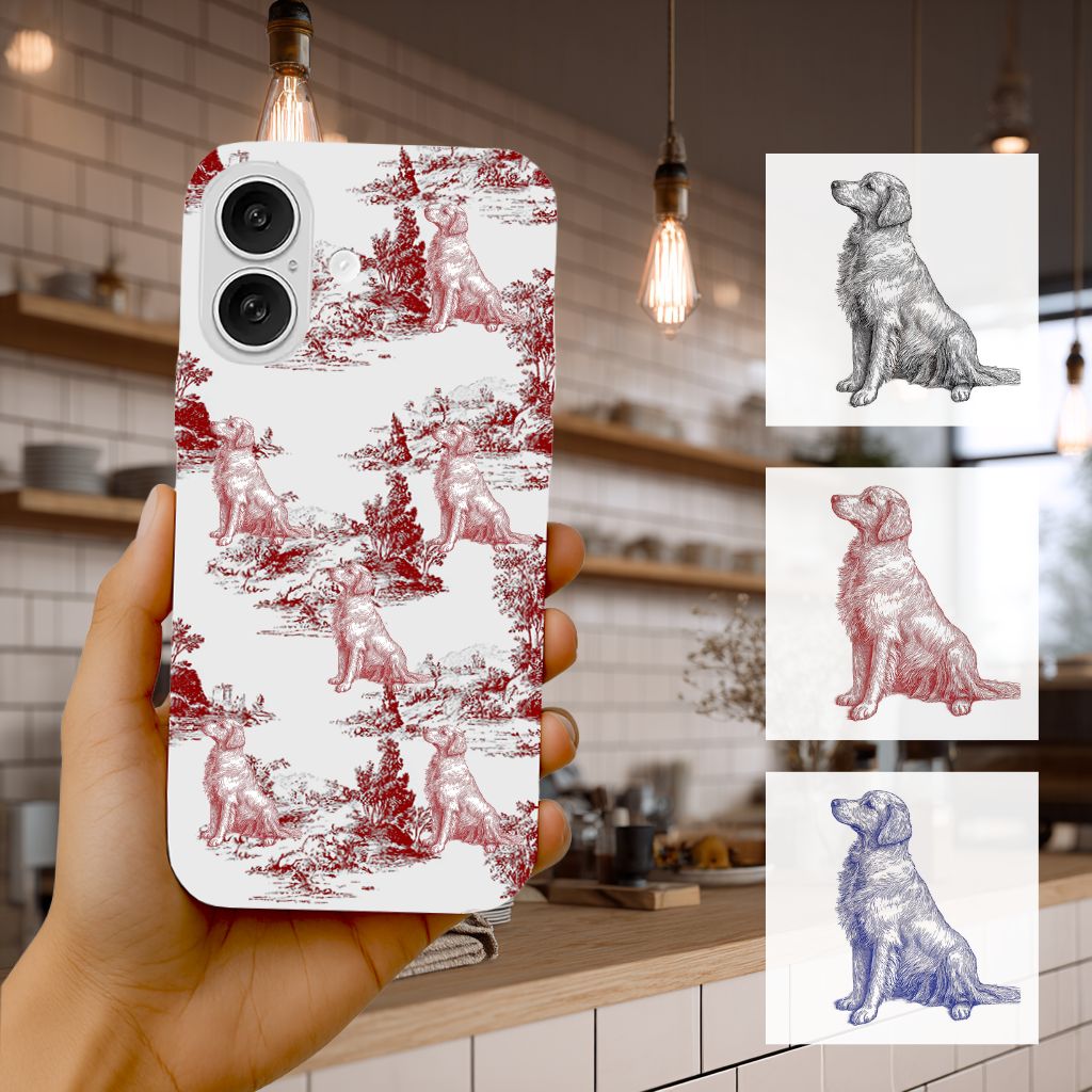 Custom Pet Phone Case Vintage Style