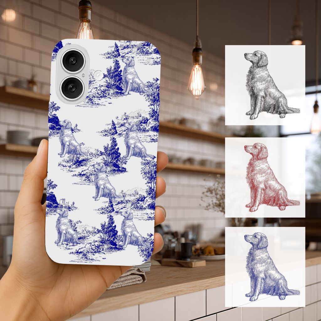 Custom Pet Phone Case Vintage Style
