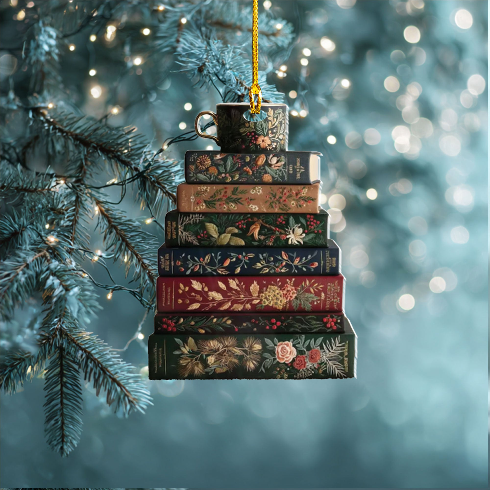 Literary Christmas Ornament – Stack of Classic Books - ORD9C001