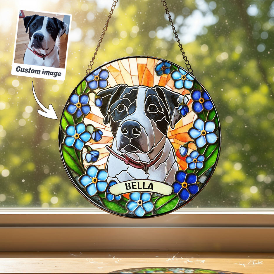 Orange Ray Custom Pet Portrait Suncatcher - SPETCD1C101