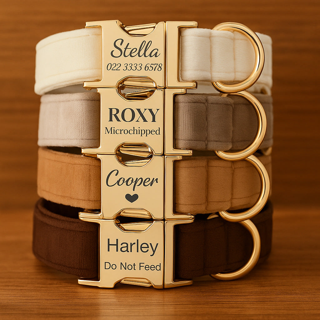 Personalised Dog Collar Leash Set with Bow
