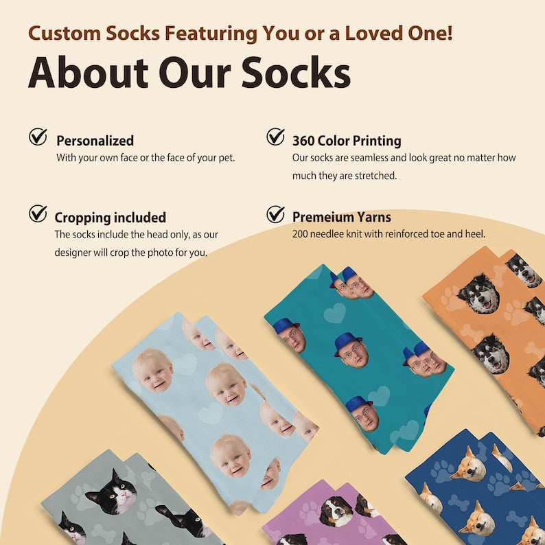 Personalized Pet Photo Socks
