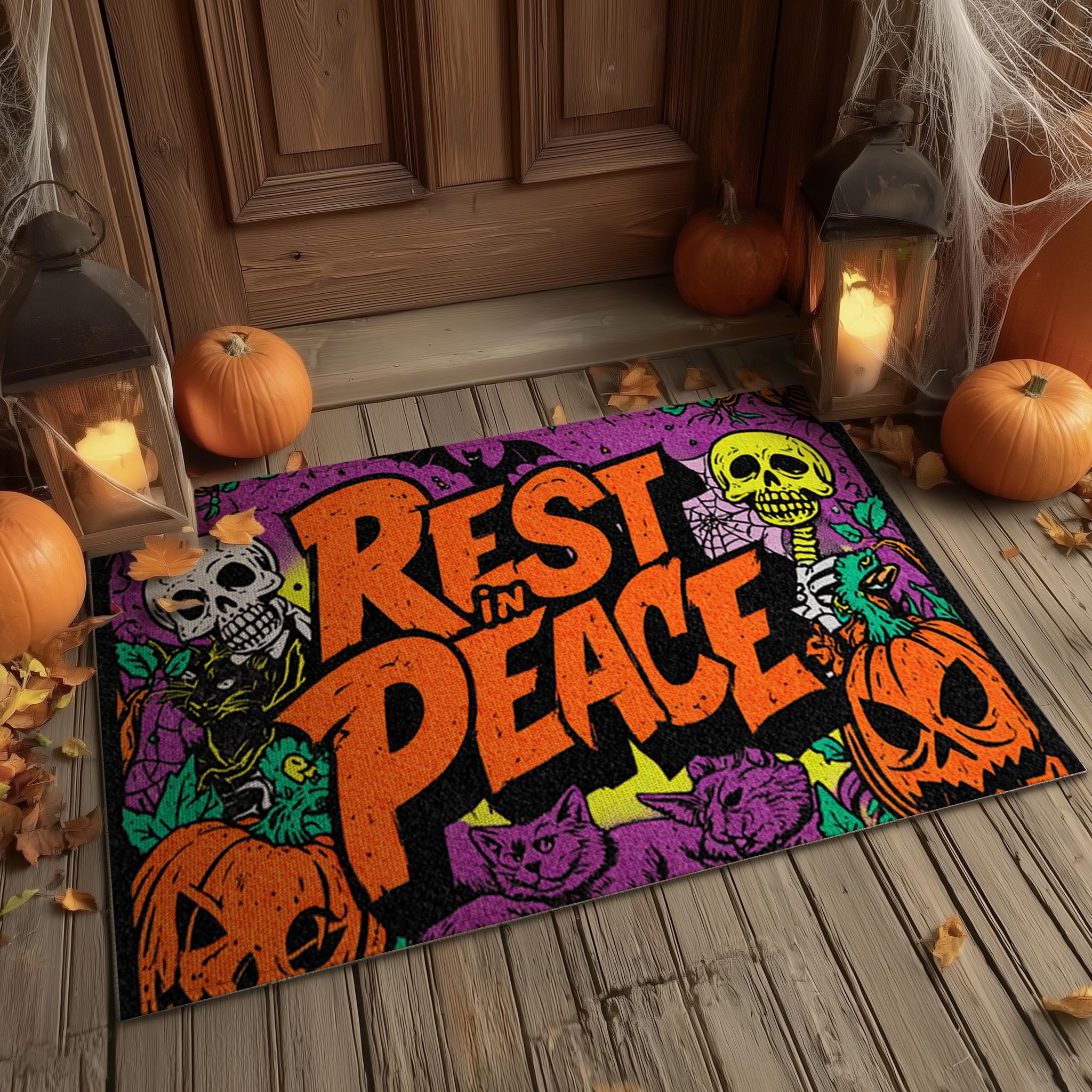 "REST IN PEACE" Greetings Doormat