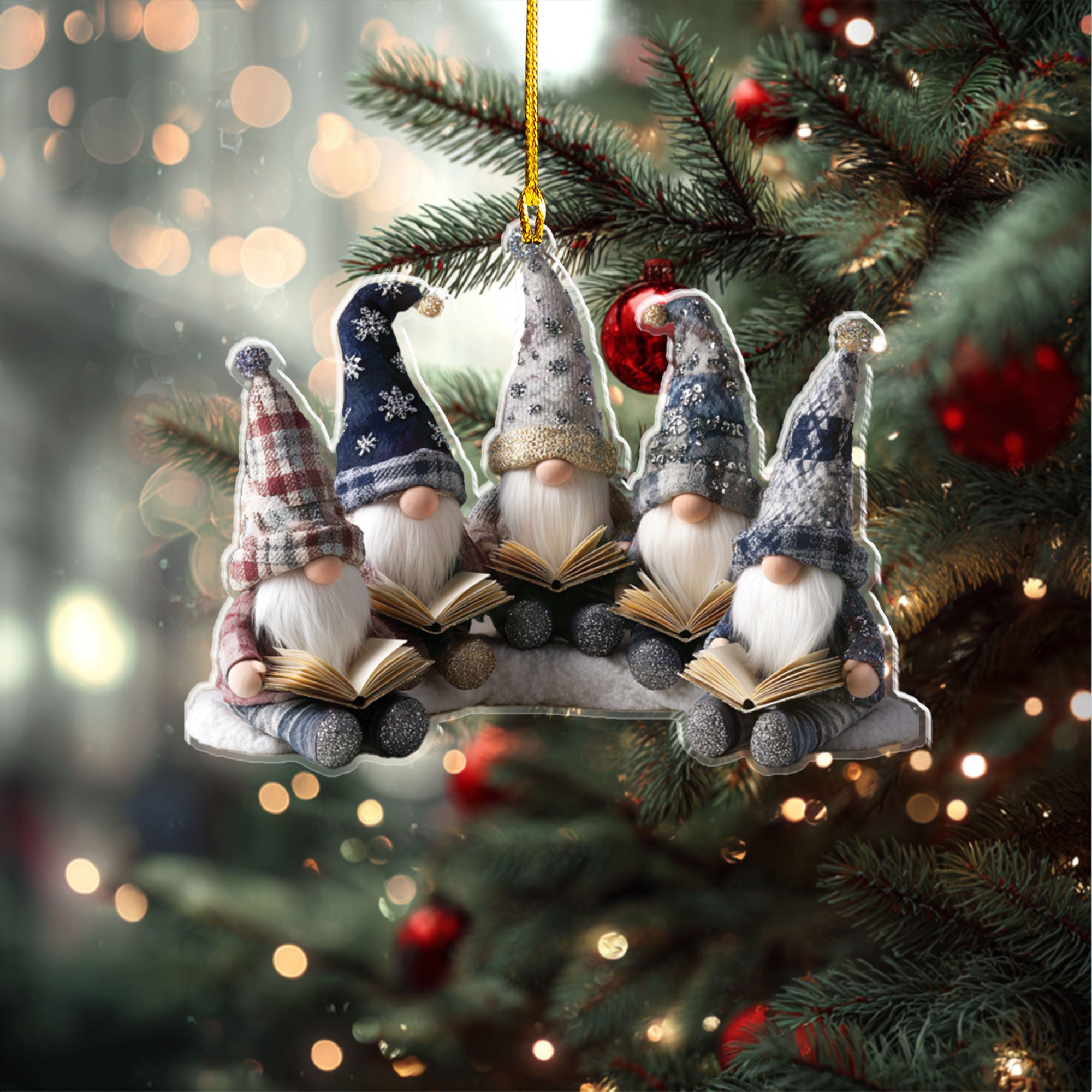 Reading Gnomes Christmas Ornament – ORD9C001