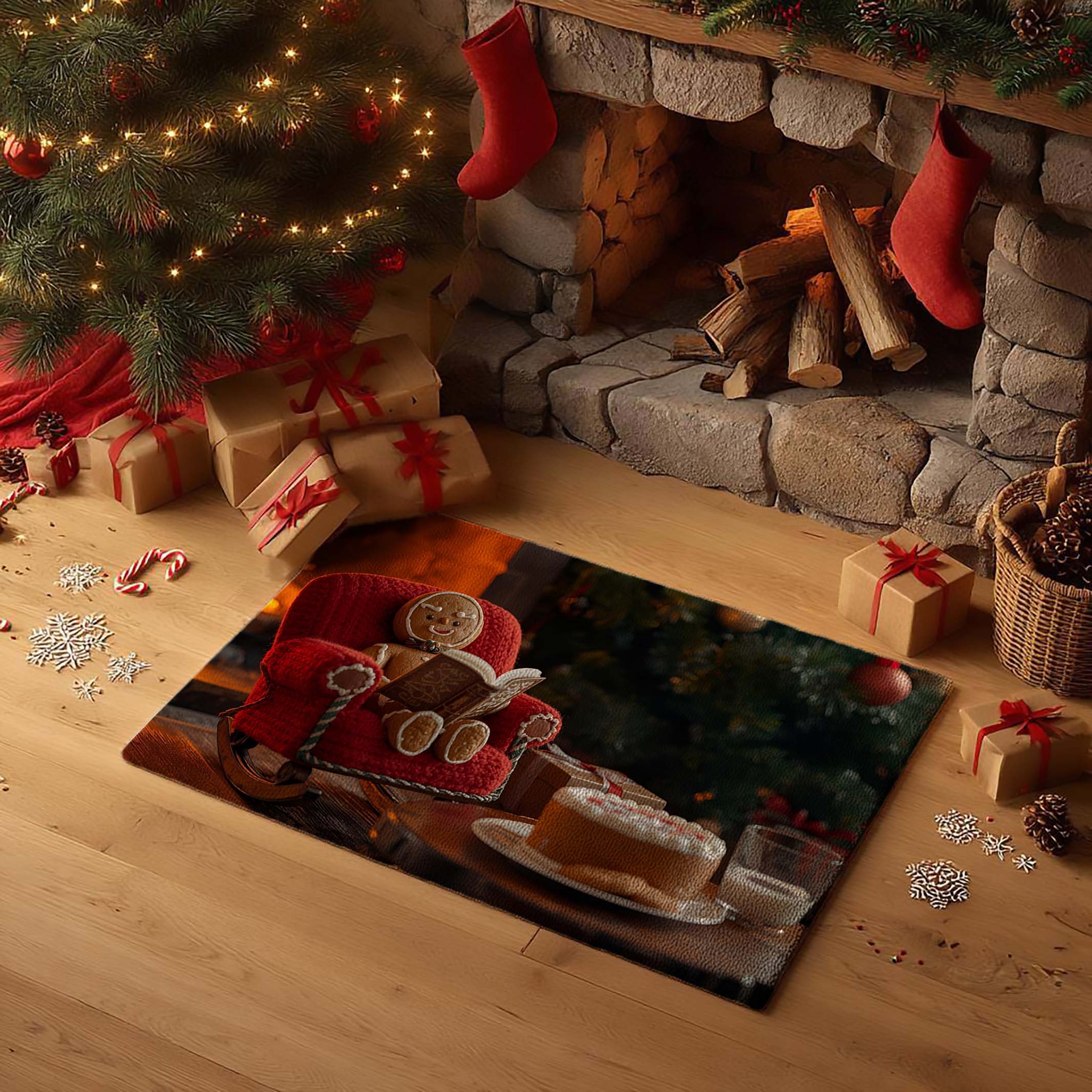 Rocking Chair Gingerbread Doormat - DMRC003