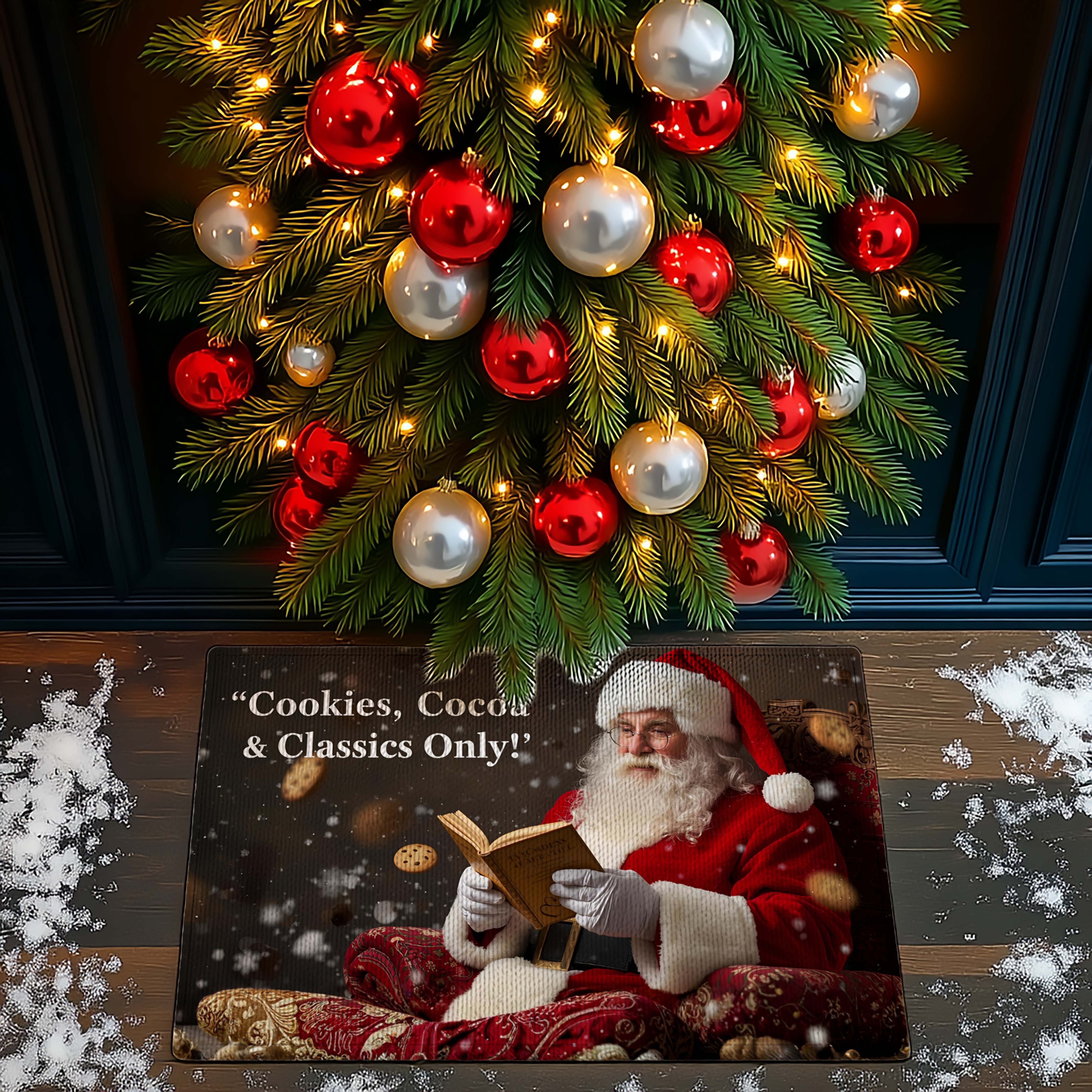 Santa's Classics Reading Doormat - DMRC003